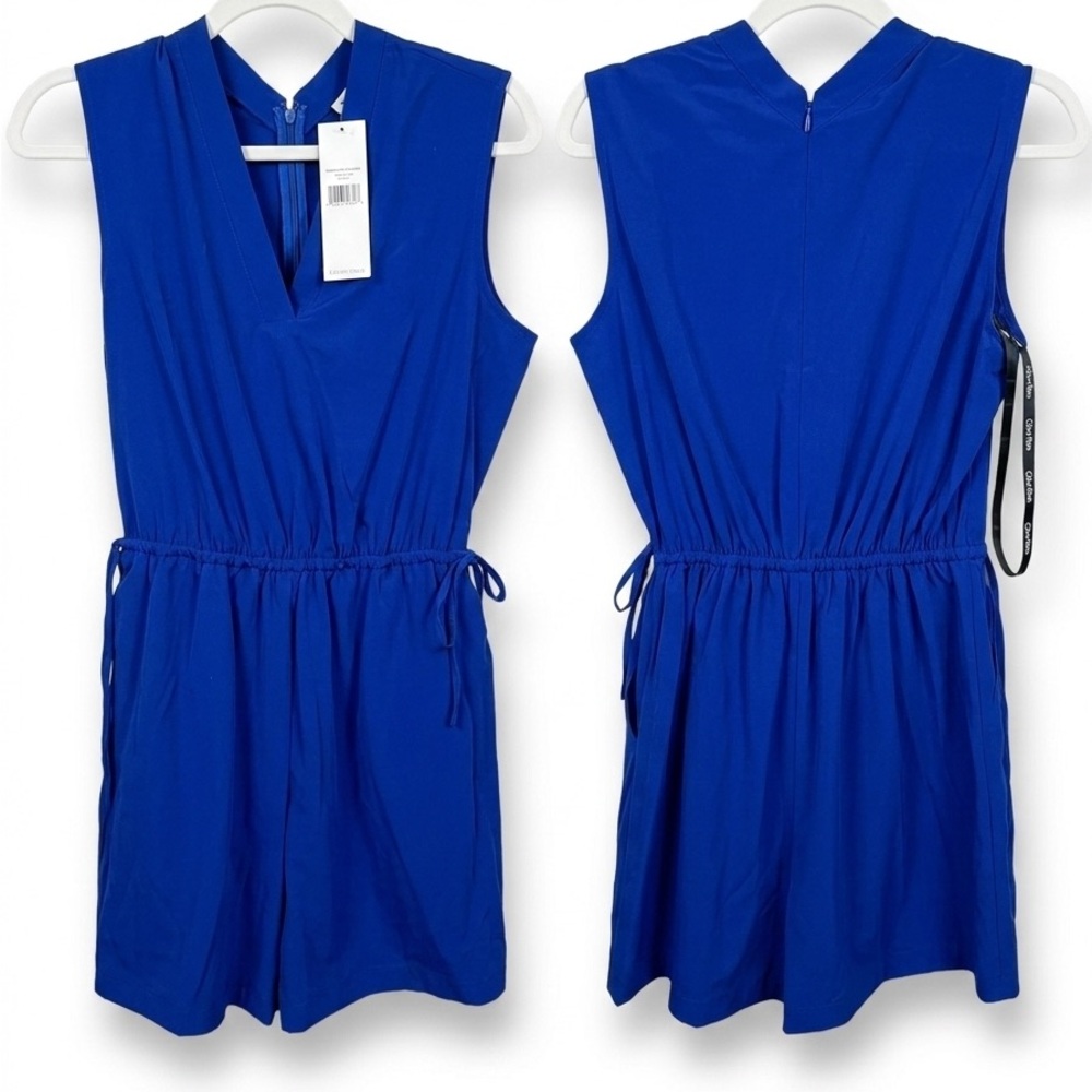 Calvin Klein Royal Blue Sleeveless V-Neck Romper